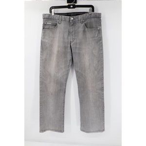 ARMANI COLLEZIONI Jeans Mens 36 L27 Gray Denim Straight Leg Made in Italy pocket